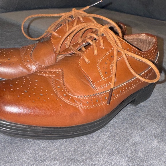 Deer Stags-Boys' Brown Formal Dress Shoes Size Big Kid 3 - Picture 11 of 16